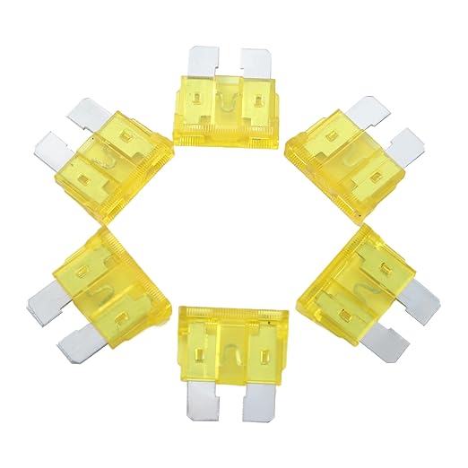 100 Pack Auto Fuses 20 AMP ATC/ATO Standard Regular Fuse Blade 20A Car Truck Boat Marine RV