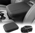 LUWU 2025 Suburban Tahoe Center Console Cover Compatible with 2025 Chevrolet Suburban Tahoe Accessories 2025 Chevy Suburban Tahoe Armrest Cover Armrest Console Cover (Thin Black)