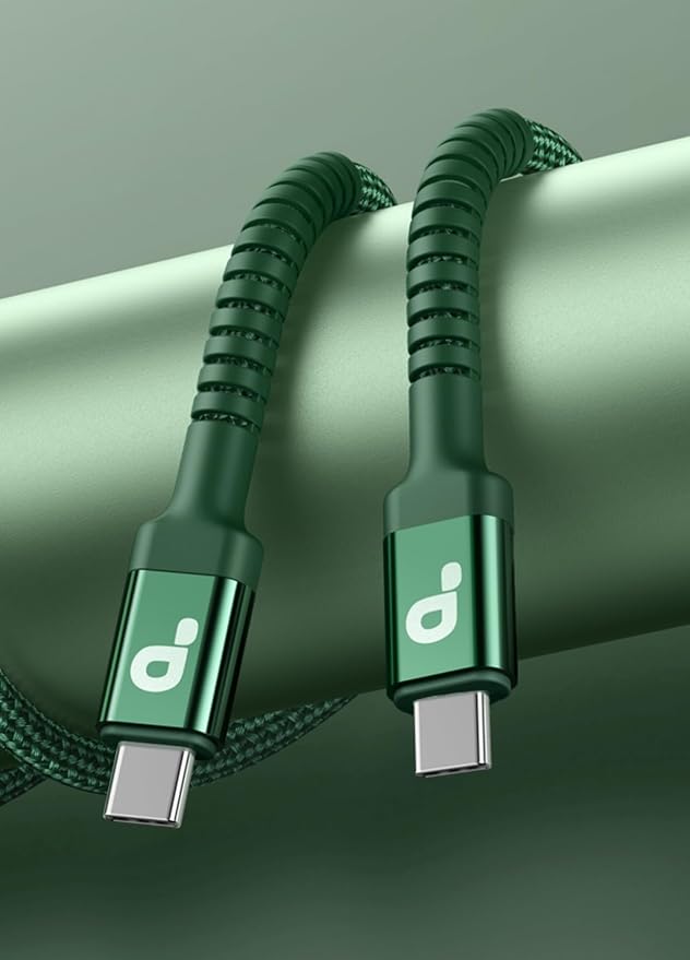 USB C Cable Fast Charging 10FT, 2Pack USBC to USBC Cable, iPhone 16 15 Charger Long Type C Nylon Braided USB-C Charger Cord for iPhone 16/15/Pro Max/Plus/Samsung Galaxy S23/LG/Switch-Green