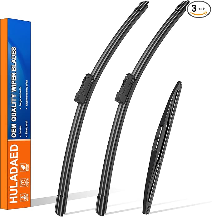 HULADAED® 26'' 20'' 14'' Windshield Wipers Replacement for Ascent 2023 2022 2021 2020 2019,Silicone Front Rear Wiper blades for MY Car-All Weather & Quiet(3 PACK)