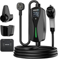 Level 2 EV Charger with NEMA 10-30 Plug, 24Amp 240V, 25FT Extension Cord, Adjustable Current (10-24A), Portable Home Mobile Dryer EV Charger for J1772 Electric Vehicles, Fits 3-Prong Dryer Outlet