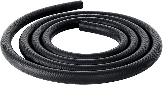 LokoCar Rubber Fuel Hose Line Push Lock 5/8" ID SAE 30R7 NBR 10ft 300PSI Black
