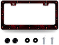 Personalise Bat Spider Web License Plate Frame Red Black License Plate Frames Colorful Auto Accessoies Bracket Stainless Steel License Plate 6.3x12.3 Inch for Women