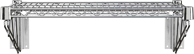 14" x 24" Chrome Wire Wall Mount Shelf