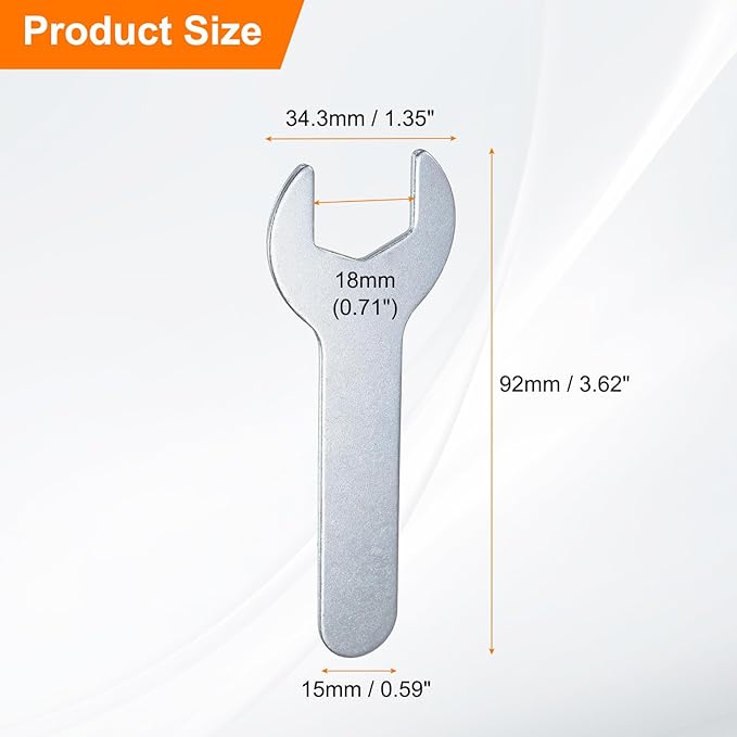 HARFINGTON 10pcs Small Wrench Open End Wrench 18x92x2mm Metric U-Shaped Single Open Ended Spanner Super Thin Small Flat Head Galvanizing Wrench for Automotive Repair Furniture Assembly