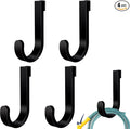 4 Pack Black J Shed Storage Hooks Storage Hooks Compatible with Lifetime Sheds Shed Accessories Organization Parts Hanging Home Office Garage Bathroom Dressing Rooms Wall-Mounted Coat Racks