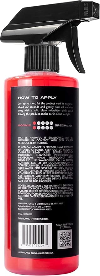 WASH&WHIPS Hockenheim Insect Remover - for Droppings & Grease for Car Detailing, RVs, Trailers, Airplanes Professional Strength Dissolves without Scratching, 16 fl oz (2pk)