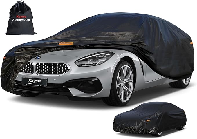 Kayme 7 Layers Car Cover Custom Fit for BMW Z4 E85 E86 E89 G29 Coupe/Roadster/Convertible (2002-2025) Waterproof All Weather for Automobiles, Outdoor Full Cover Rain Sun UV Protection