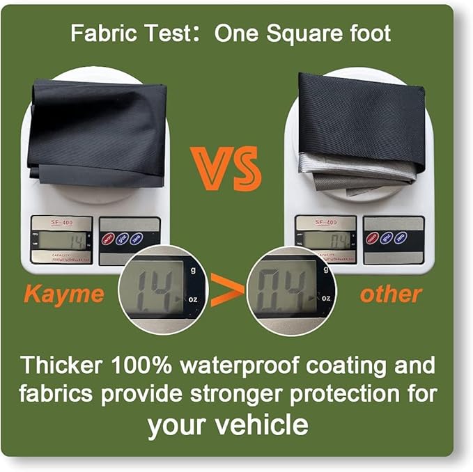 Kayme ATV Cover Waterproof Heavy Duty All Weather, Quad 4 Wheeler Cover Sun Rain Snow Protection, Fits for Honda, Yamaha, Polaris, Suzuki, Kawasaki, Can-Am Arctic Cat, XXXL (100x43x48 inch)