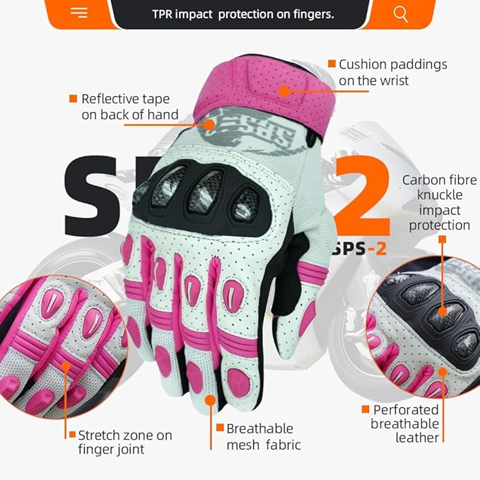 Seibertron SPS Series Touchscreen Motorcycle Motocross BMX ATV MTB Bicycle Cycling Full or Half Finger Gloves Adult and Youth