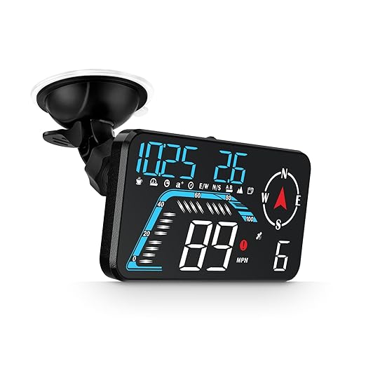 Head Up Display G12, A Car Head Up Display with Multifunctional Mileage Display, Suitable for All GPS Speedometer Models, USB Plug and Play, Easy Installation