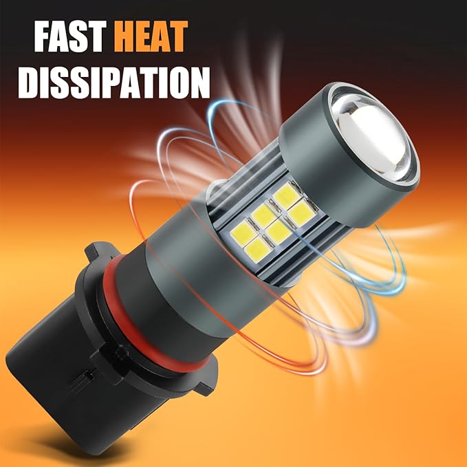 PSX26W 12278 LED Bulbs, Super Bright 12278C1 H28W PWY26W Fog Light 6500K Cool White, Pack of 2