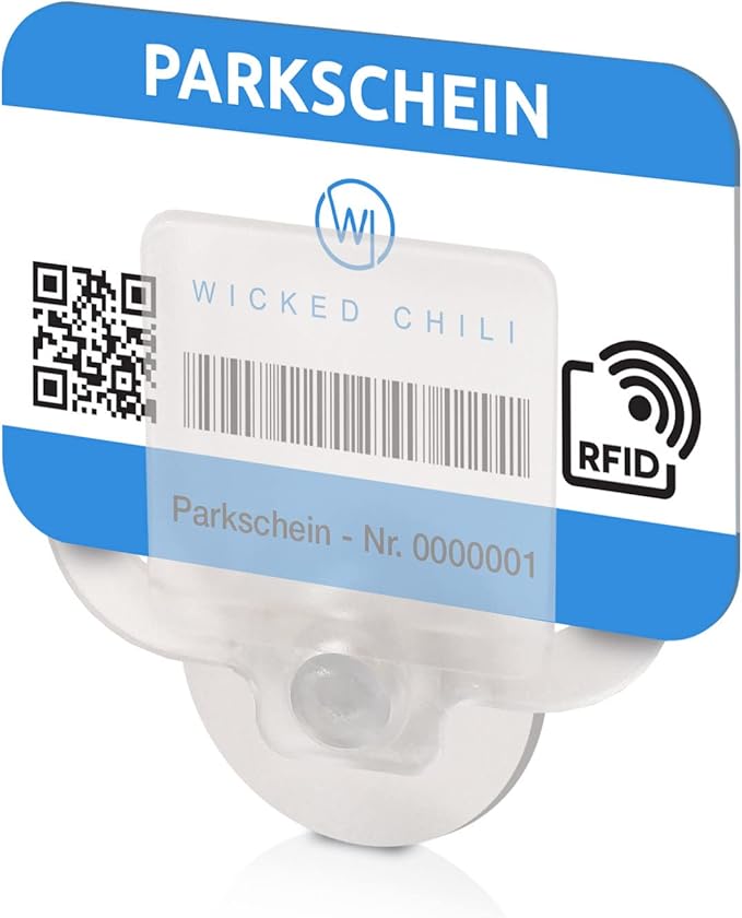 2X Parking Permit, Ticket and Note Holder for Car Windscreen, Clips with Removable Suction Cup, Avoid Parking fine, Set of 2 (Made in Germany) Transparent