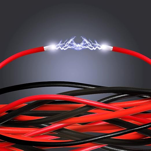 6 Gauge Wire - iGreely 10 FT Red & 10 FT Black 6 Gauge Tinned Copper Electrical Wire Cable for Car Audio Automotive Trailer Marine Harness Wiring 6AWG 10Ft