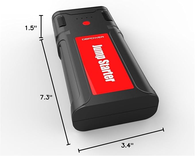 DBPOWER Jump Starter 2750A Peak 76.96Wh Portable Car Jump Starter (Up to 10L Gas/8L Diesel Engine) 12V Auto Battery Booster Pack with Smart Clamp Cables, Quick Charger, LED Light Jump Box
