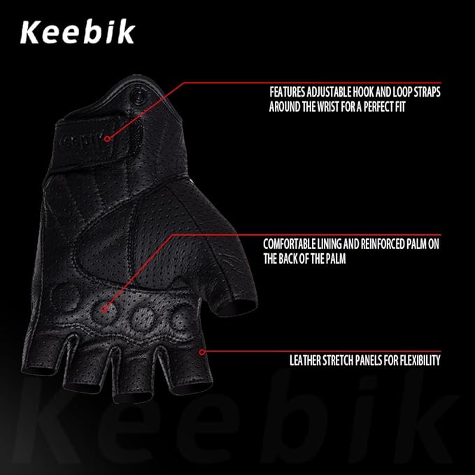 Goatskin Leather Motorcycle Motorbike Powersports Racing Gloves Reflective Skull Touchscreen for Men and Women Model