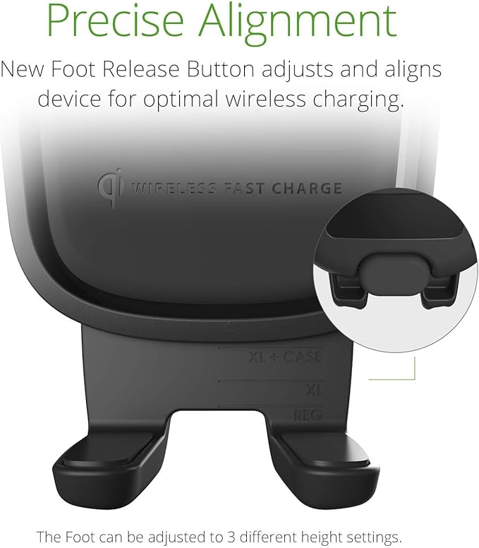 iOttie Car Charger Easy One Touch Wireless 2 Qi Charging CD Slot + Air Vent Combo Phone Mount for iPhone, Samsung Galaxy, Huawei, LG, Smartphones, Black