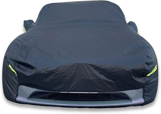 Car Cover Custom Fit for Tesla Model Y, Waterproof All Weather Full Exterior Cover Rain Snow UV Protection with Door Zipper Charging Port