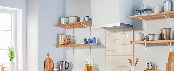 12 Pack L10 x H 8" White Heavy Duty Shelf Brackets with Screws Metal Shelf Brackets Shelf Support Angle Brackets for Shelves L Brackets Heavy Duty Floating Shelf