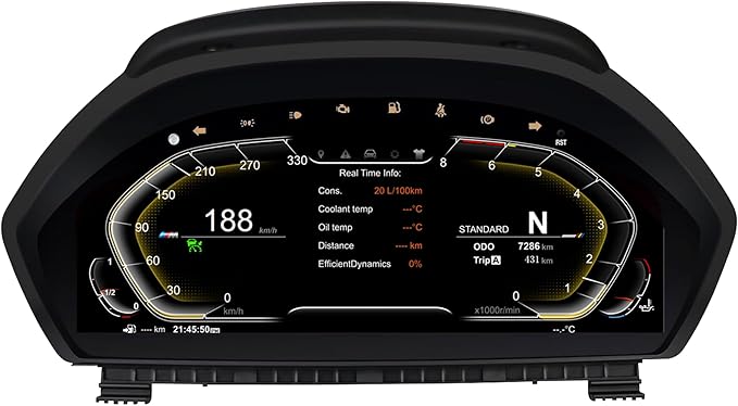 Speedometer Instrument for BMW F30 F36 2013-2020，12.3 inch Linux System Original Modern Car Odometer Information Head up Display Digital Cluster Electronic Gauge Dashboard Screen