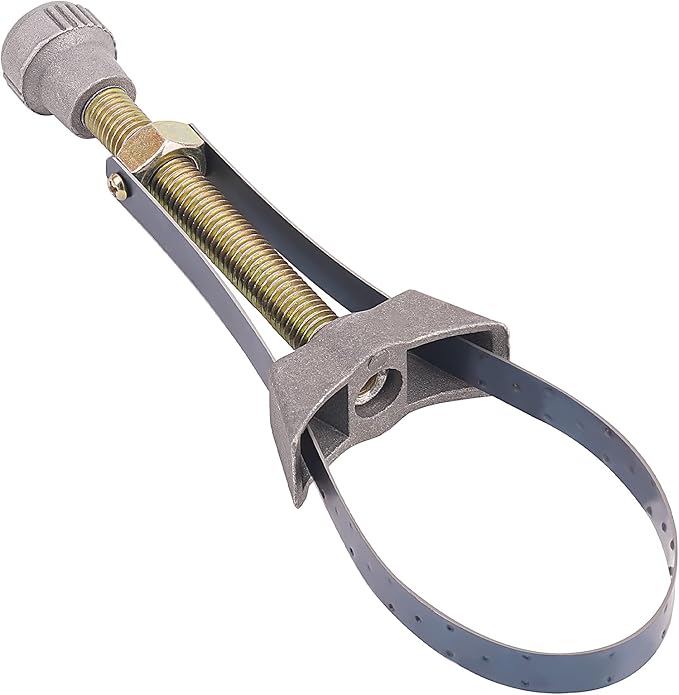 Road Passion 1PC Car Auto Motorcycle Oil Filter Tool Strap Wrench Diameter Adjustable 60mm To 120mm Universal Removal Tools Suction Tweezers Replacement Tips Strap Wrench