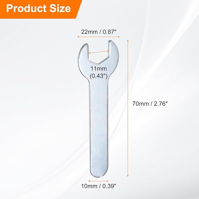 HARFINGTON 10pcs Small Wrench 11x70x1.5mm Metric U-Shaped Single Open Ended Spanner Super Thin Flat Head Galvanizing Wrench for Automotive Repair Furniture Assembly