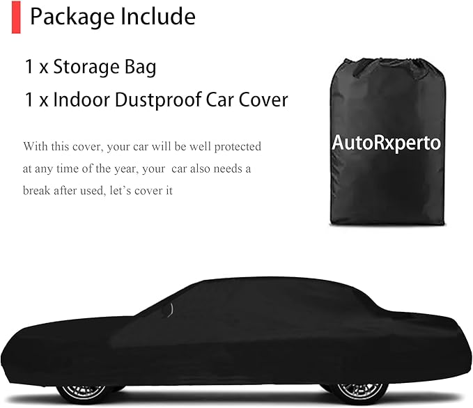 Soft Stretch Old Classic Car Cover Custom-fit for Lincoln Town Car 1998-2011 Full-Size Luxury Sedans Accessories for Indoor Underground Garage Car Show & Storage Dust Protection 215.4in