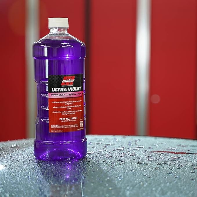Malco Ultra Violet Premium Wash'n Wax – Best 2-In-1 Car Wash and Wax/Cleans and Provides A Durable, High-Gloss Shine in One Fast and Easy Step / 1 Gallon (107101)