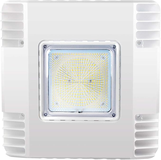 OSTEK LED Gas Station Canopy Light, 150W Carport Ceiling Light 5700K, Outdoor Rated (600W HID/HPS Equivalent), 90-277V IP65 DLC & UL Listed (150W - (1 Pack)