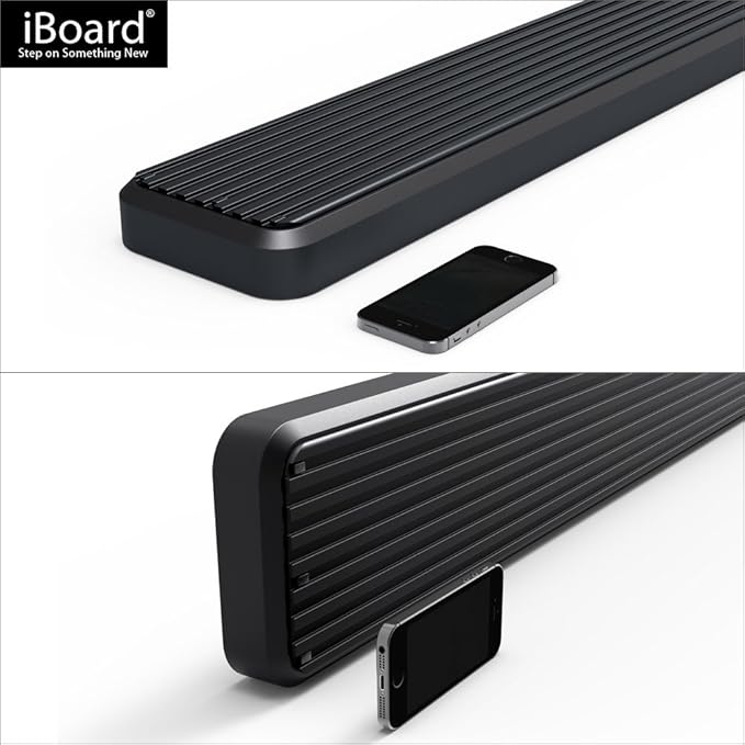 APS 6in Black Stainless Steel Running Boards Compatible with Dodge Ram 1500 2500 3500 Quad Cab 02-08