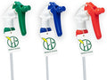 Spray Bottle Nozzle Replacement, Bottle Tops Only - Sprayer Nozzle Triggers for Heavy Duty, Commercial, Home Cleaning Solutions - Fits 8,16,24,32 oz Plastic & Glass Bottles, Mixed 3 pack