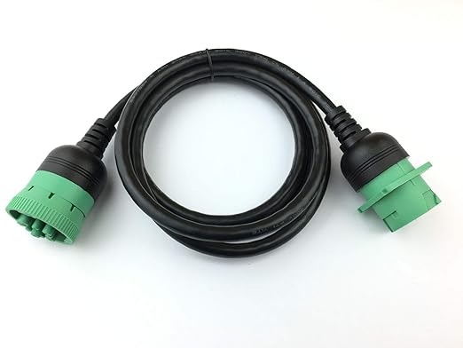 Type 2 J1939 Male to Female Extension Cable Full 9pin 20AWG 6Ft for Truck Freightliner Code Reader