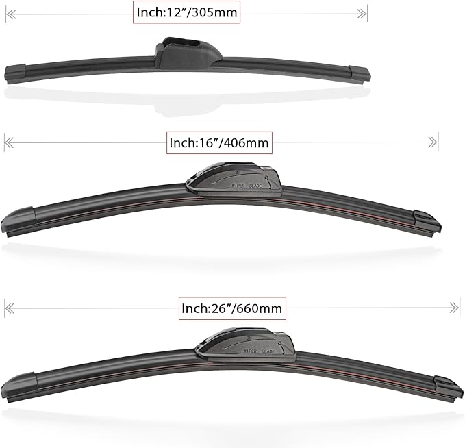 Windshield Wiper Blades Replacement for Kia Niro 2017 2018 2019 2020 2021 2022 Original Factory Quality Front Rear Wipers Blade Set for My Car - 26" 16" 12" (Pack of 3)
