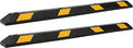2-Pack 72" Rubber Parking Curb, Heavy Duty Long Garage Floor Wheel Stopper with Highly Visible Yellow Reflective Stripes, Car Parking Bumpers for Truck, RV, Trailer