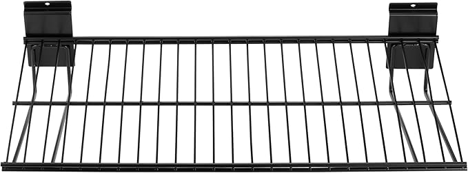 Slatwall Shelves, Slatwall Accessories, Slat Wall Wire Shelf, Heavy Duty Gargage Storage Slatwall Shelf(2 Pack) (24-Inch Width)