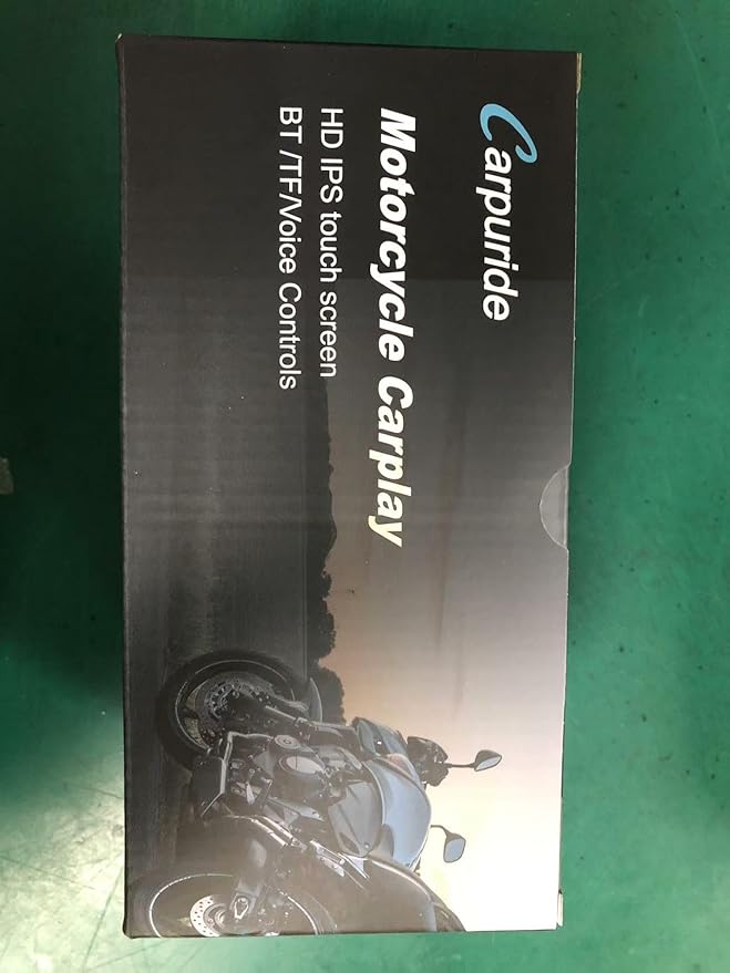Carpuride W603D Motorcycle GPS Carplay Screen, Wireless CarPlay & Android Auto for Moto, with HD 1080P Dual Cameras, Remote Control，6.3" Waterproof Touchscreen, BT Aduio, Loop Recording, Navigation