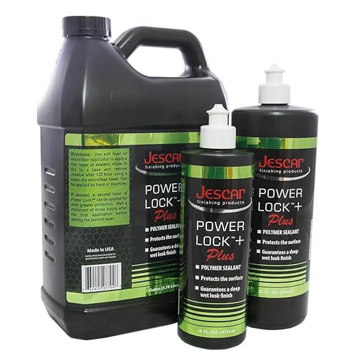 Jescar Power Lock Plus Polymer Sealant - 128oz - Durable High-Gloss Paint Sealant for Long-Lasting Protection – Easy Application, Safe for All Paint Types, Easy to Apply, Hand or Machine Application