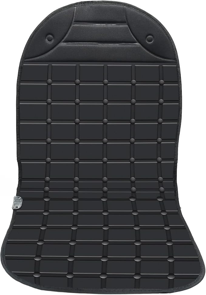 Seat Cushion for Cold Weather - Winter Soft Seat Cover with Adiustanle Buckle for Full Back and Seat (Black)