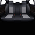 LINGVIDO Car Seat Covers, Breathable and Waterproof Faux Leather Automotive Seat Covers for Cars SUV Truck Sedan,Universal Anti-Slip Driver Seat Cover with Backrest(Rear Seat, Gray+Black)