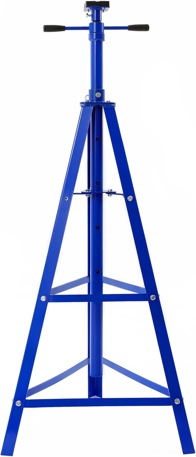 KUAFU Adjustable Under Hoist Tripod Stand, 4500 LBS Load Capacity, 2 Ton High Lift Jack Stand Reach Under Hoist Stand for Repair Shops, Garages and DIY, 55.63"-62.25" Steel Powder Coated Blue