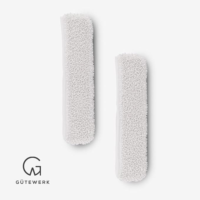 GÜTEWERK 2× Microfibre Cloths – Accessory for 11" Squeegee – Lint-Free, Streak-Free Cleaning for Car, Home, Kitchen, Windows & Glass – Cloths Only, Squeegee NOT Included