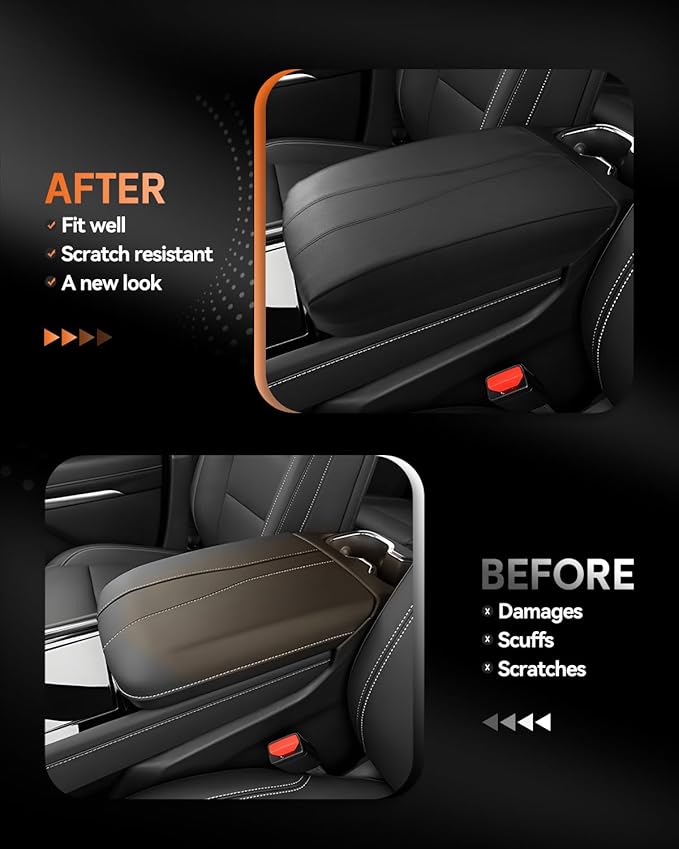 CDEFG for 2025 2026 GMC Acadia Center Console Cover Armrest Box Cover Acadia (Elevation, AT4, Denali) Accessories Console Arm Rest Protector