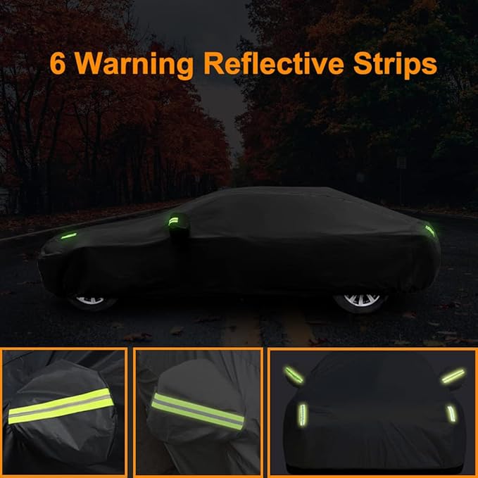 Custom Car Cover Compatible with BMW 3 Series M3 Sedan 2004-2025/4 Series M4 2013-2025, Waterproof Car Cover with Cotton Lining, All Weather Rain Snow Sun UV Cover for Outdoor Indoor