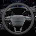 New Nappa Leather car Steering Wheel Cover, Universal 15 inch Black