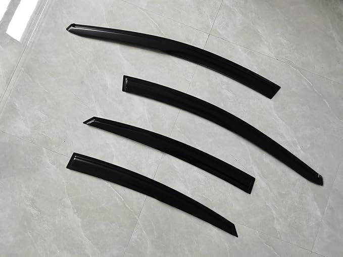Window Visors Rain Guards fits 2011-2016 Elantra Sedan (EXCLUDES Elantra GT), Out-Channel Window Wind Deflectors Vent Shades Accessories, Dark Smoke 4 Pcs, 2012 2013 2014 2015