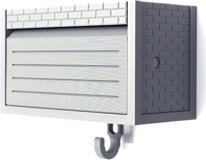 Wall-Mounted Car Display Key Holder, Decorative Garage Model Design, Multiple Colors（No Car） (Brick-Gray（No Car）)