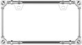 3D Chrome License Plate Frames, Pure Zinc Alloy Metal (Screw Pattern)