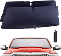 Windshield Sun Shade Umbrella: for Dodge RAM-1500-2019-2025 - Front Custom Car Window Shades - Double Thickened Foldable Dodge RAM 1500 Sunshades Block UV Keep Cool