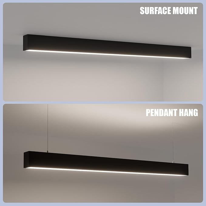 4FT LED Linear Lights 50/45/40/35/30W Up and Down Light, 3000/4000/5000K 4 Feet Commercial Shop Lighting for Office Garage Basement Shop Dining Room bar, Dimmable 4’ Architectural Fixture-4Pack