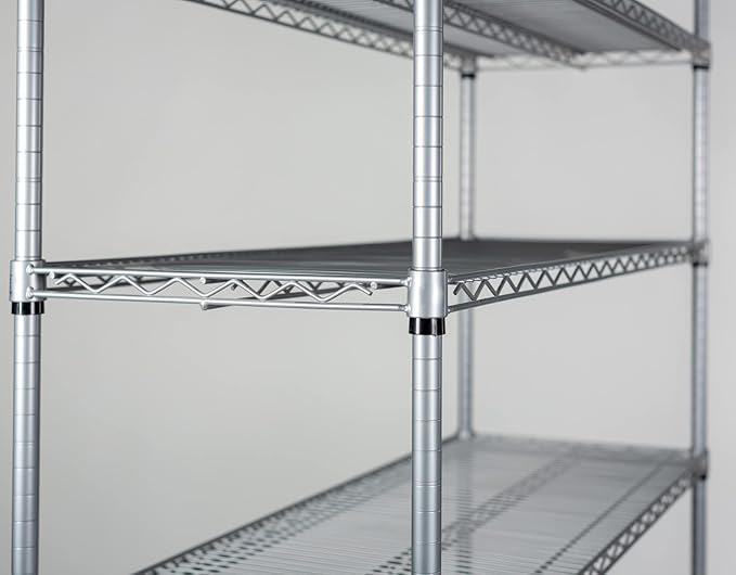 Omega 24" Deep x 36" Wide x 54" High 3 Tier Gray Starter Shelving Unit